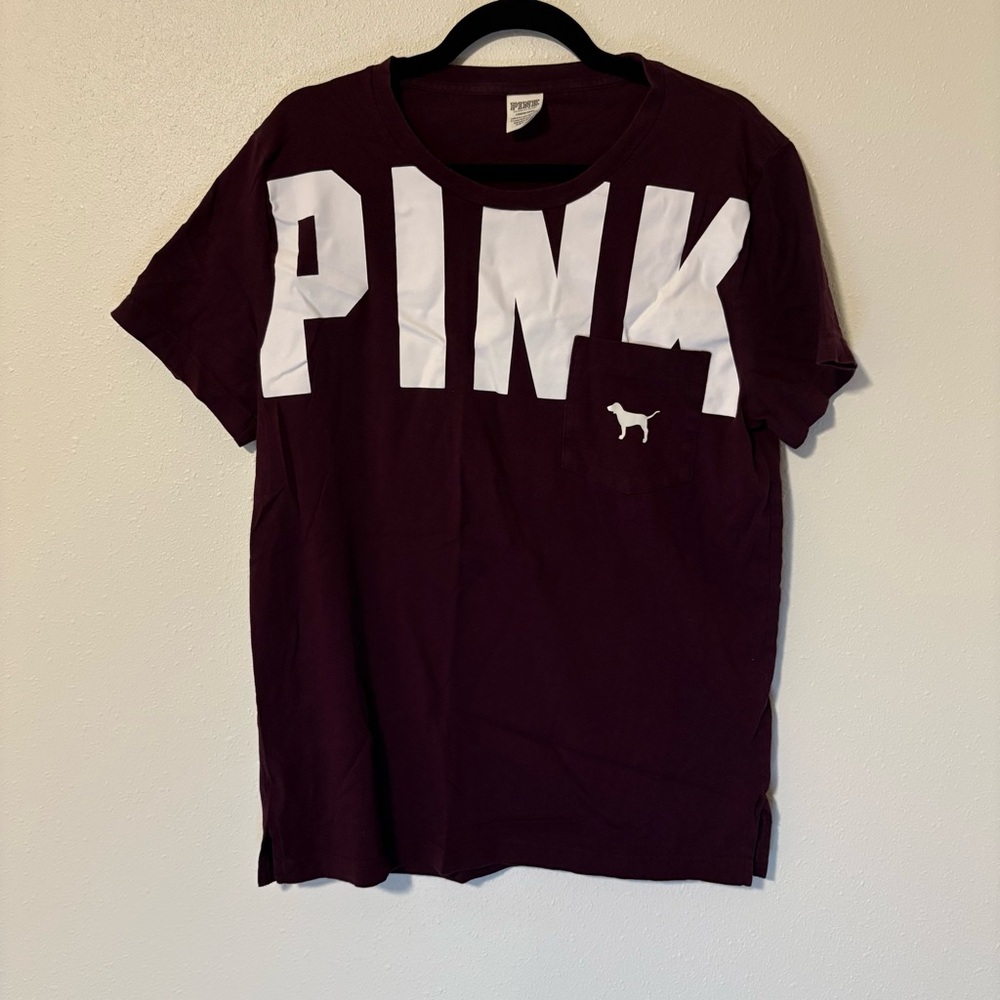 Pink VS Maroon T-Shirt